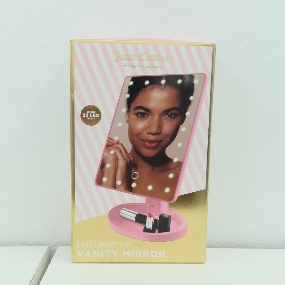 (#120) Juicy Couture Pink LED Light up Vanity Mirror